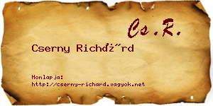Cserny Richárd névjegykártya